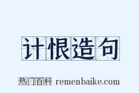 计恨造句是什么意思的图片
